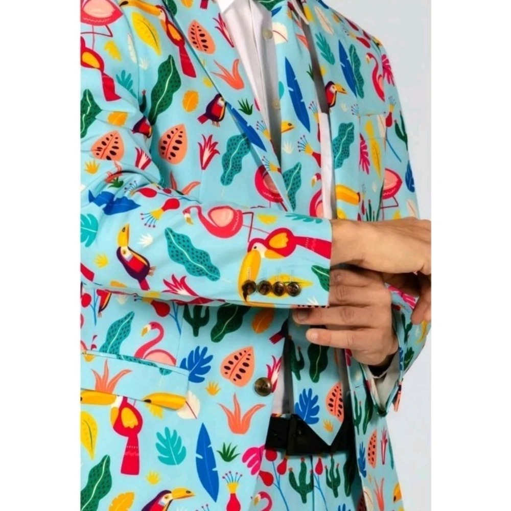Shinesty The Birds Of ParadiseTropical Bird Suit BlazerSz 36 Mens Blazer Coat